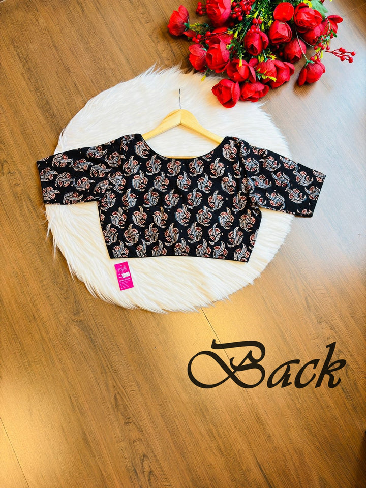 Ajrakh Mon -Hand Block Printed Designer Blouse