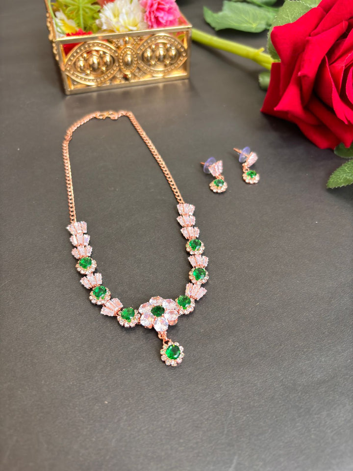 Green Shine- New Korean Necklace Set