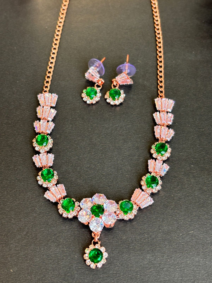 Green Shine- New Korean Necklace Set