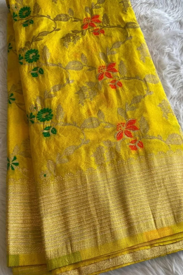 Art of Storytelling Crepe Georgette Banarasi Silk Saree