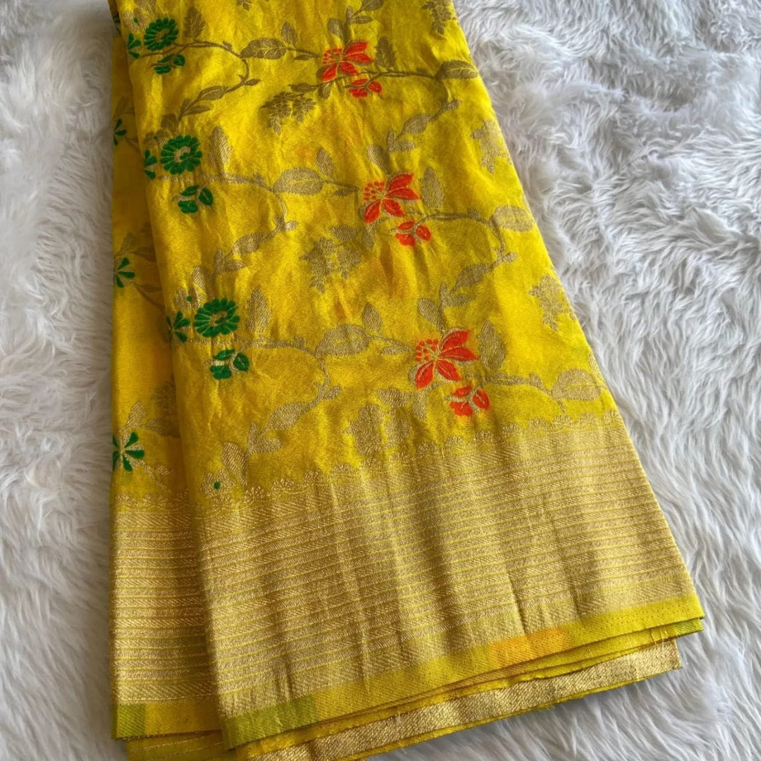 Art of Storytelling Crepe Georgette Banarasi Silk Saree