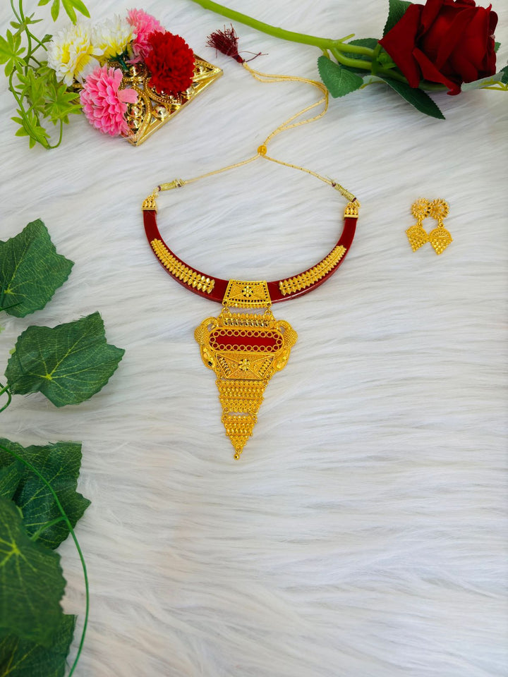 Navya- Gold Plated Necklace Set