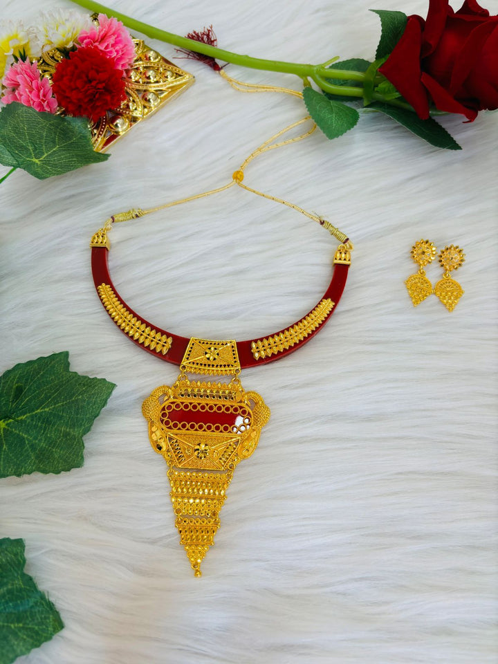 Navya- Gold Plated Necklace Set