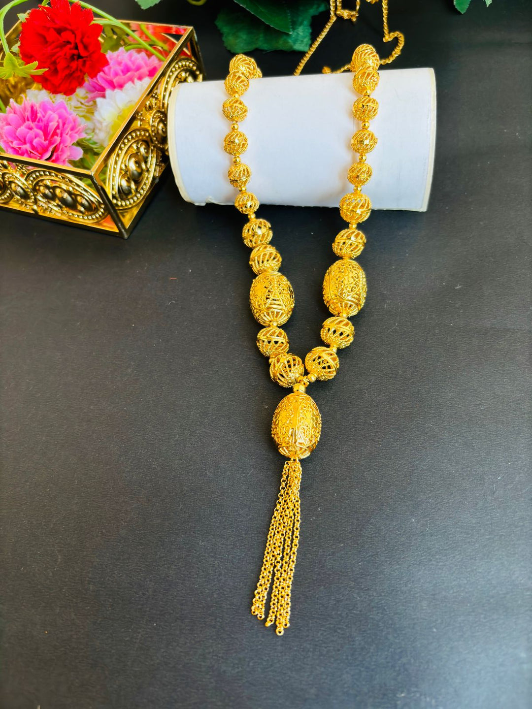 Dholak Design Gold Plated Set