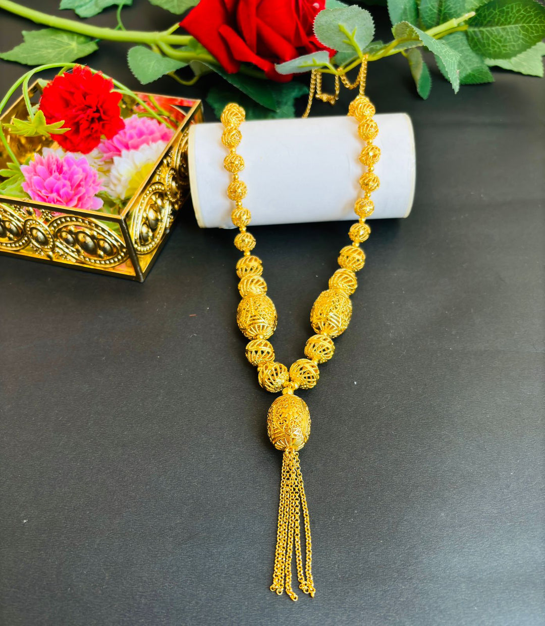 Dholak Design Gold Plated Set