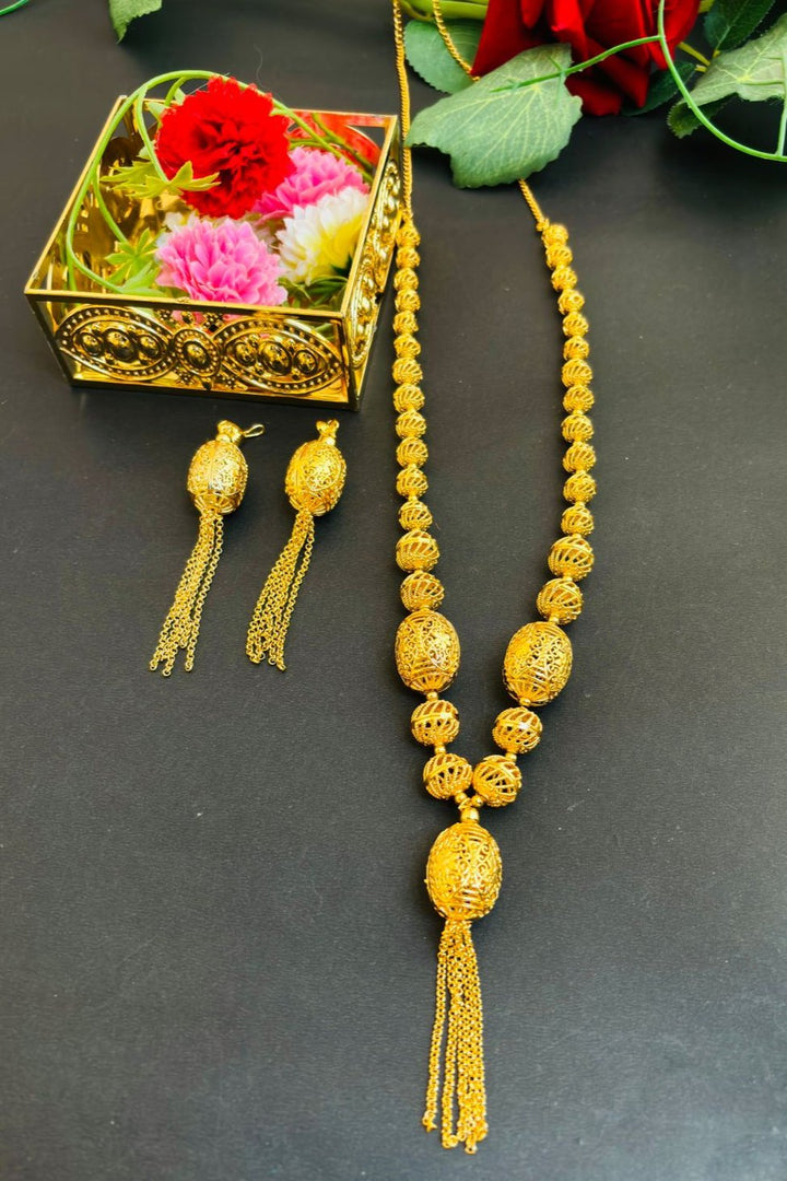 Dholak Design Gold Plated Set