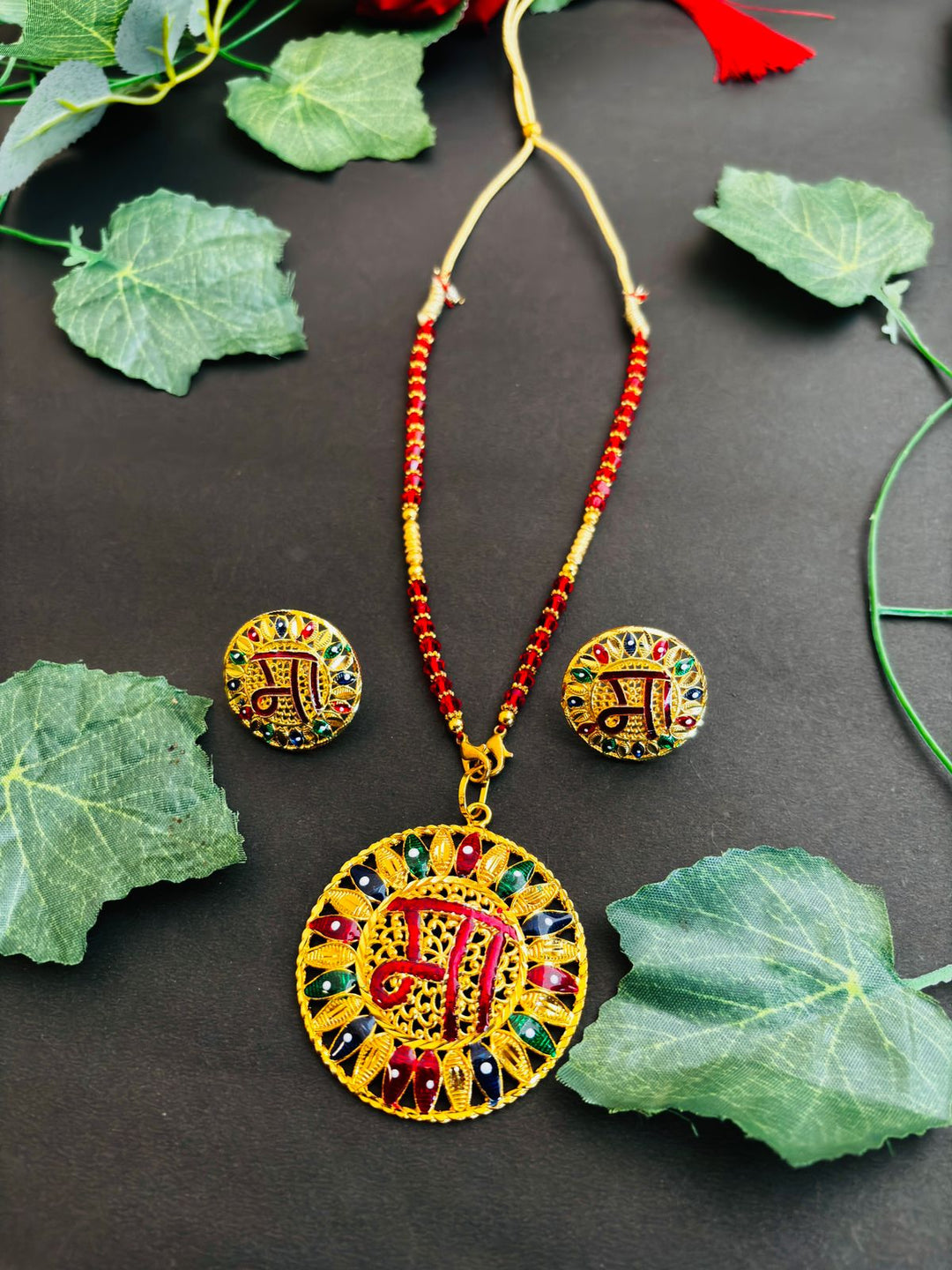 Maa- Gold Plated Necklace Set