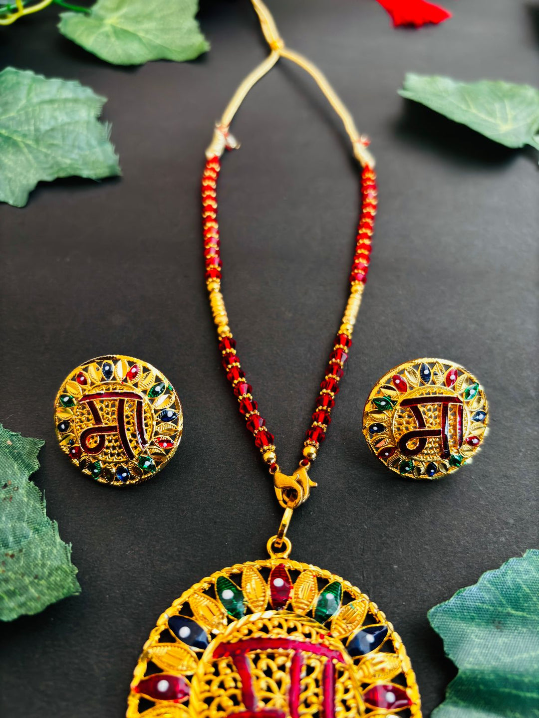 Maa- Gold Plated Necklace Set