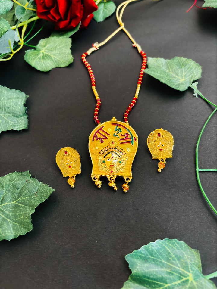 Maa Durga -Gold Plated Necklace  Set