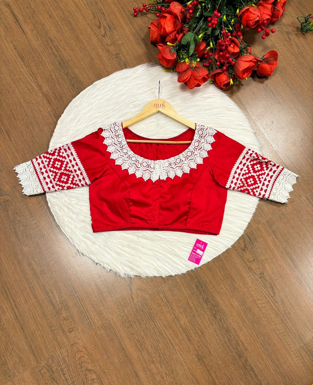 Red Embroidery - Designer Blouse