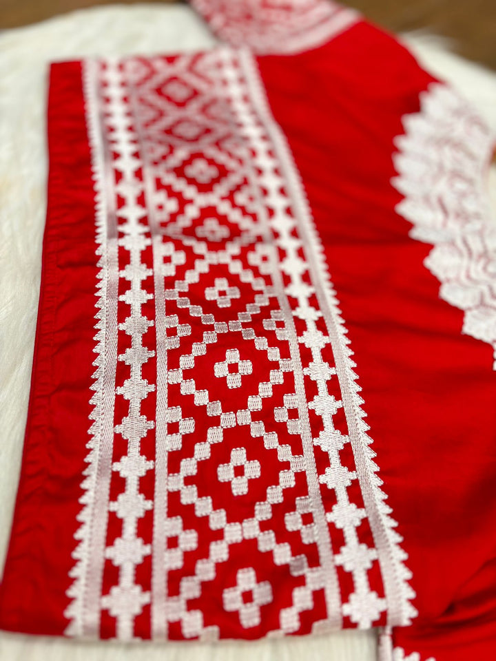 Red Embroidery - Designer Blouse