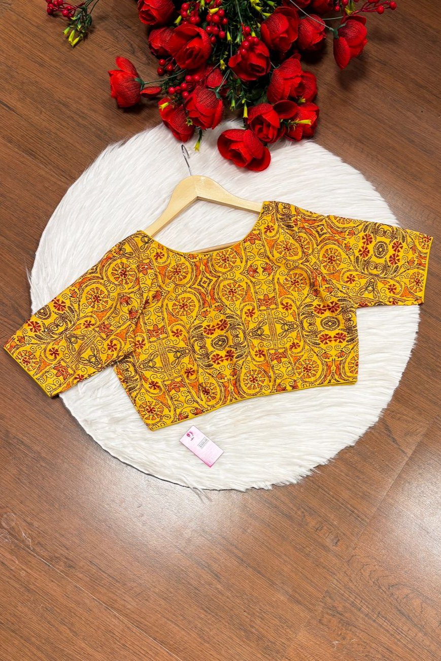 Aishani -Designer Kantha Print Blouse