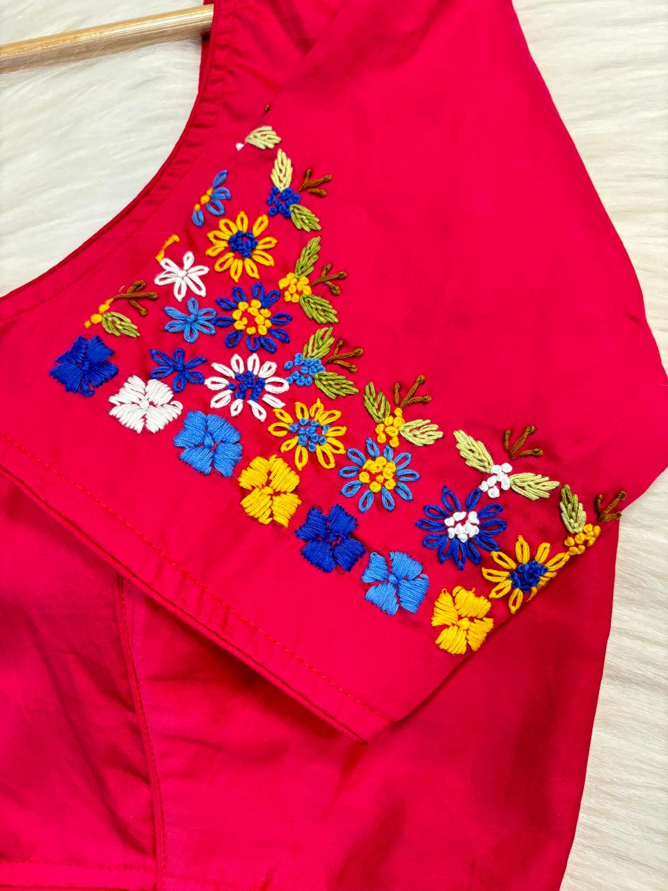 Pretty In Pink Designer Blouse