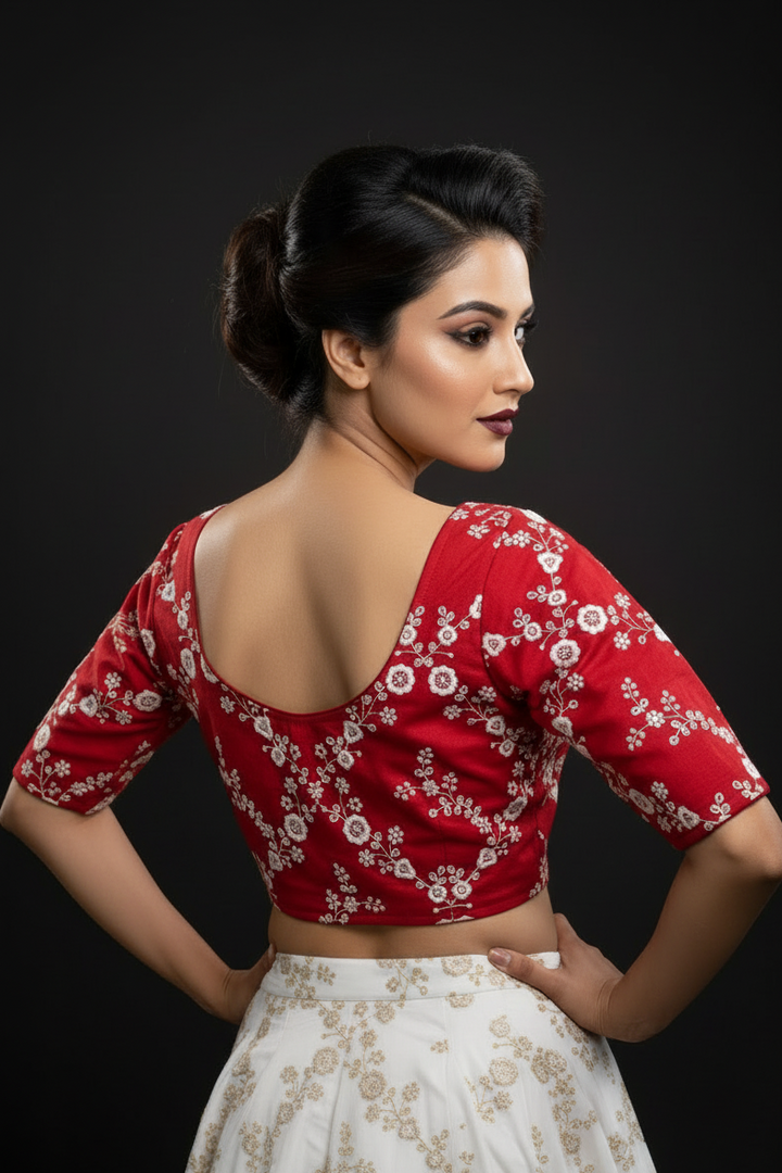 Pop of Color Designer Cotton Blouse