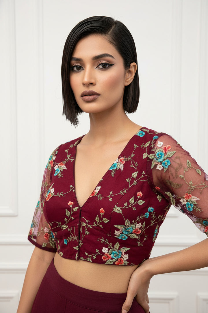 MotiBahar Designer Net Blouse