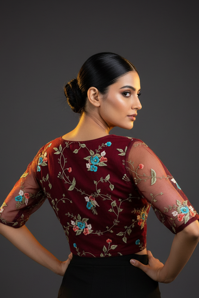 MotiBahar Designer Net Blouse