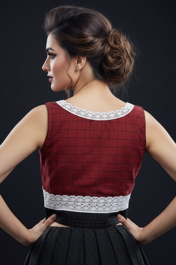 Twist And Stripe - Designer  Padded Blouse