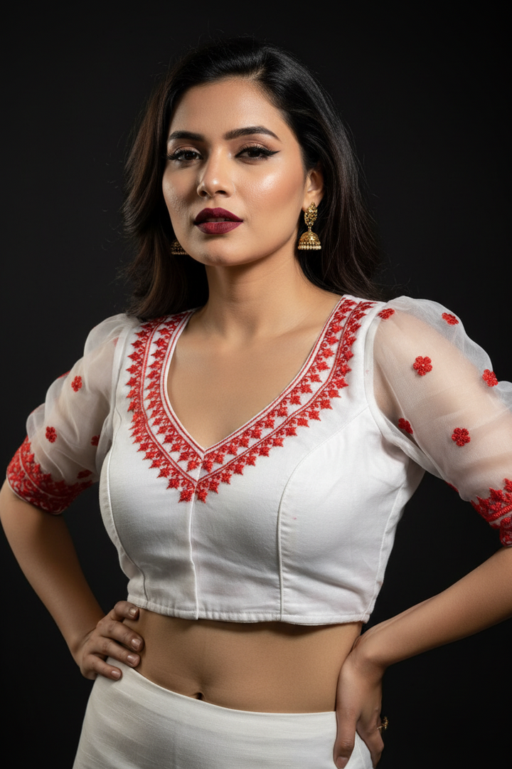 Adorable Organza Designer Blouse