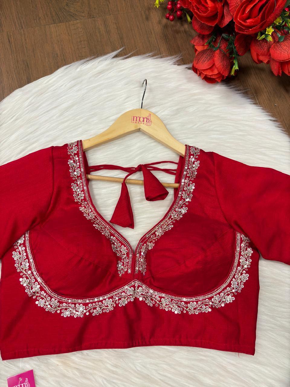 Valentine Love Designer Silk Blouse