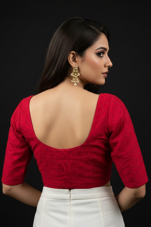 Emerging  Pink Hacoba Designer Blouse