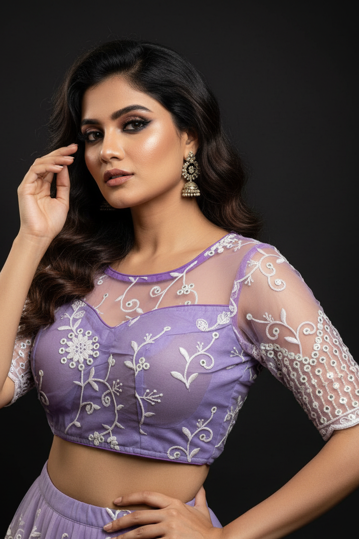 Smiles For Miles Designer Net Blouse