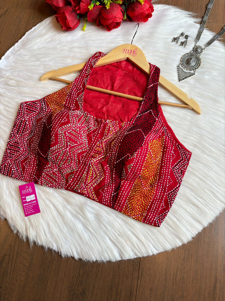 Kantha Shine- Designer Blouse With Handwork