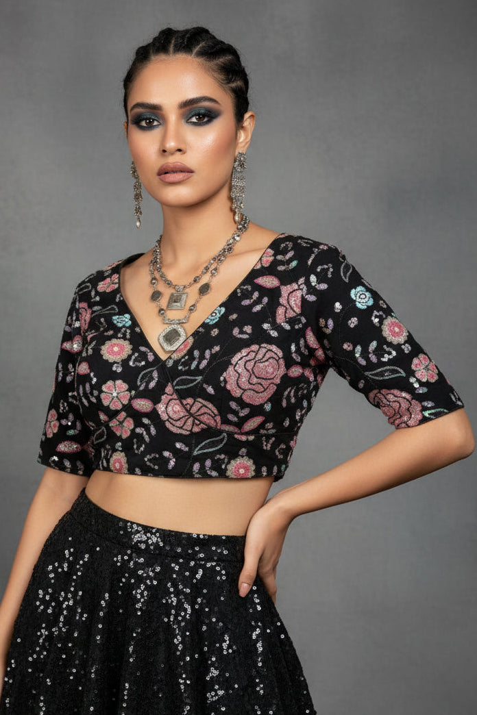 Sequins Fair Designer Georgette Blouse