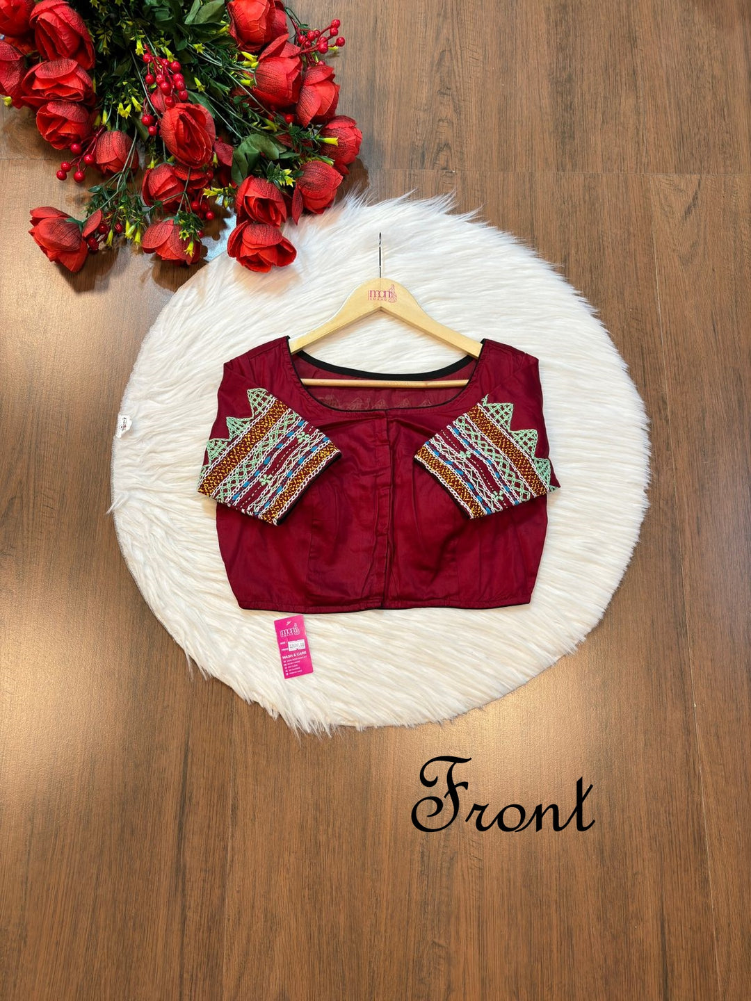 Maroon Solace Cotton Blouse