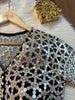 My Black Sequins  Designer Net Blouse