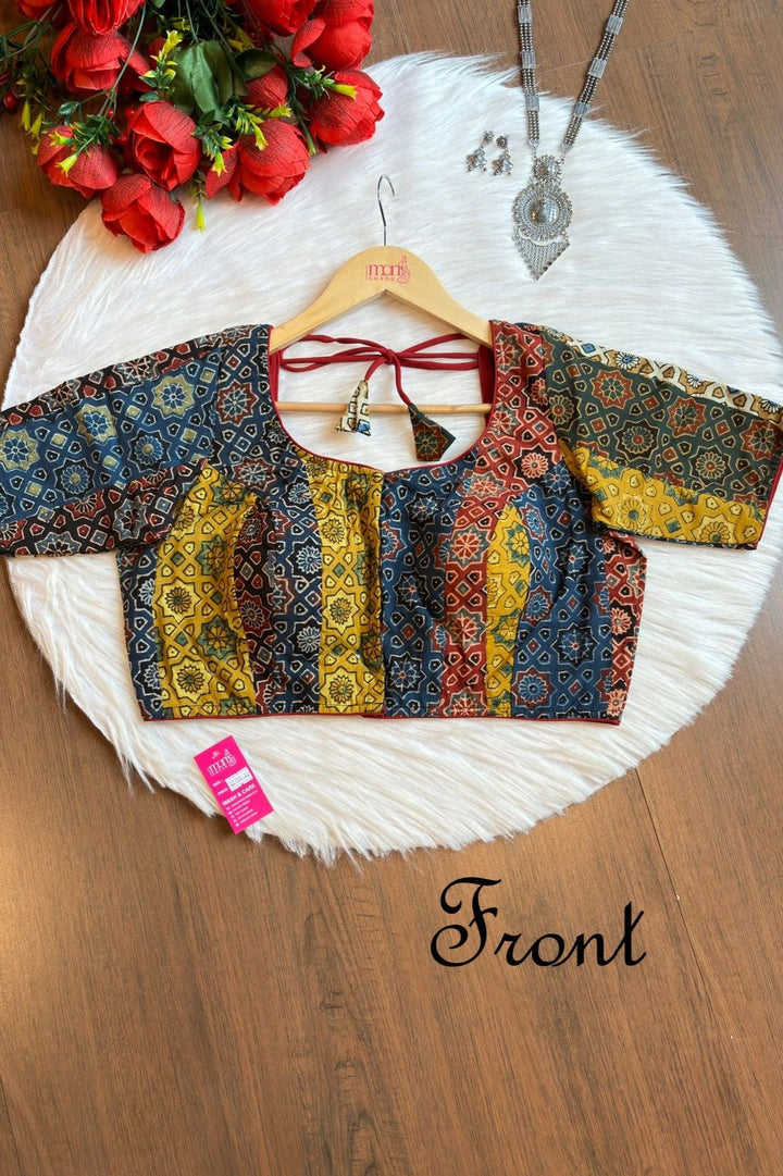 Era Of Gal Designer Ajrakh Print Blouse