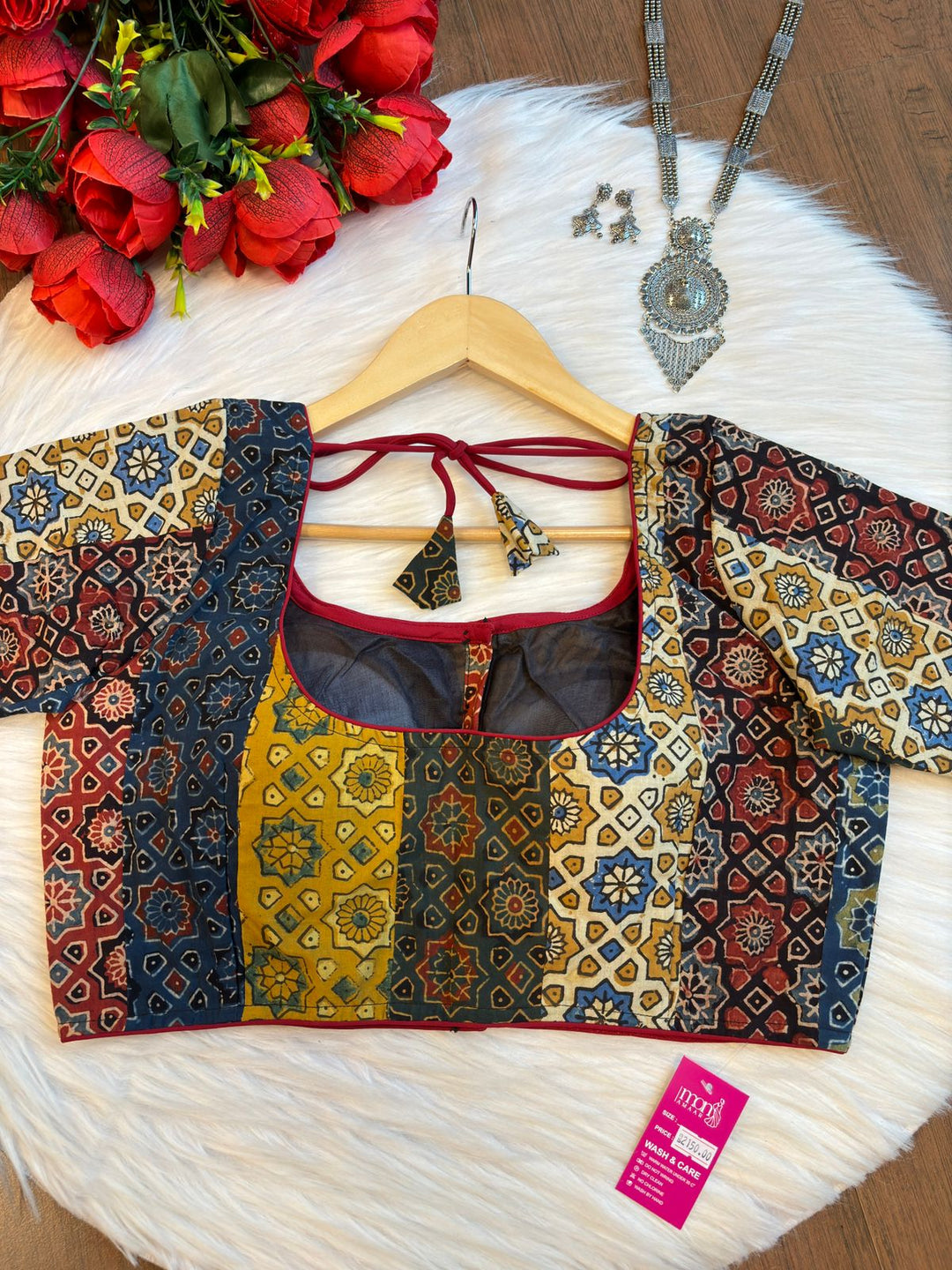 Era Of Gal Designer Ajrakh Print Blouse