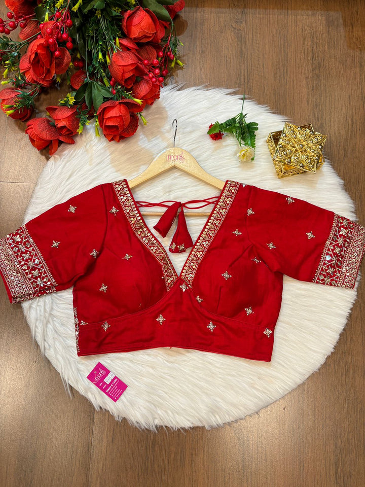 Mountain Of Light Vichitra Silk Blouse