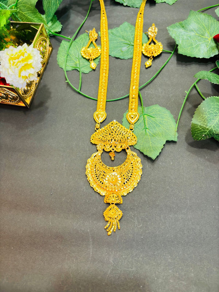 Nitya Pushta Gold Plated Long Necklace Set