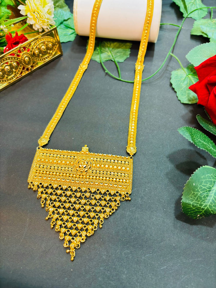 Priyambada Gold Plated Long Necklace Set