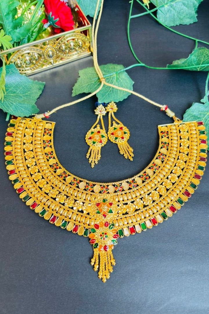 Perfect Expression- Gold Plated Necklace Set