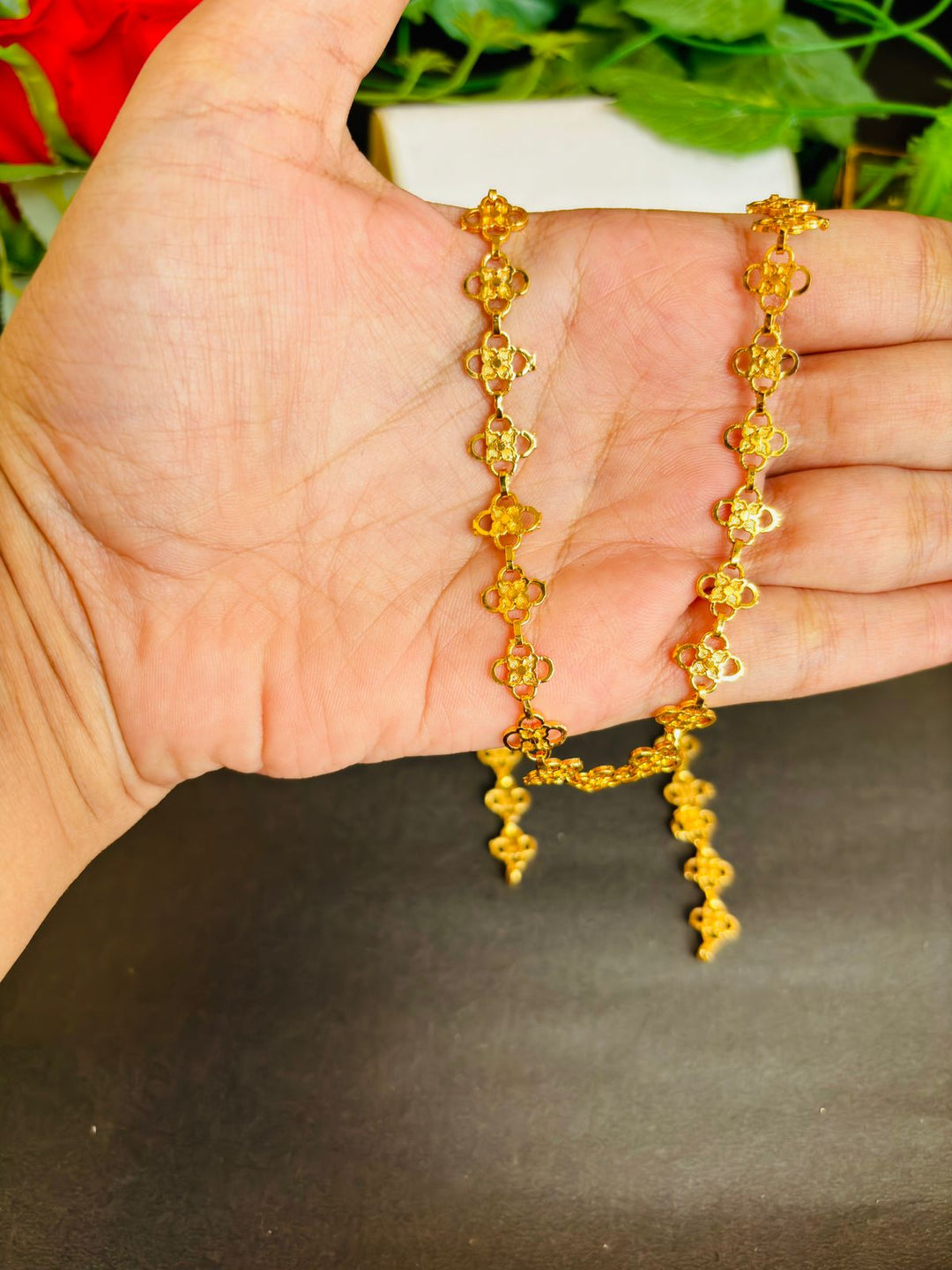 Aaviksha Gold Plated Long Chain