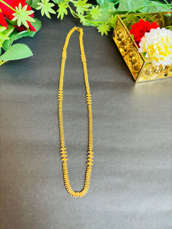 Mother Of Flowers Gold Plated long Chain