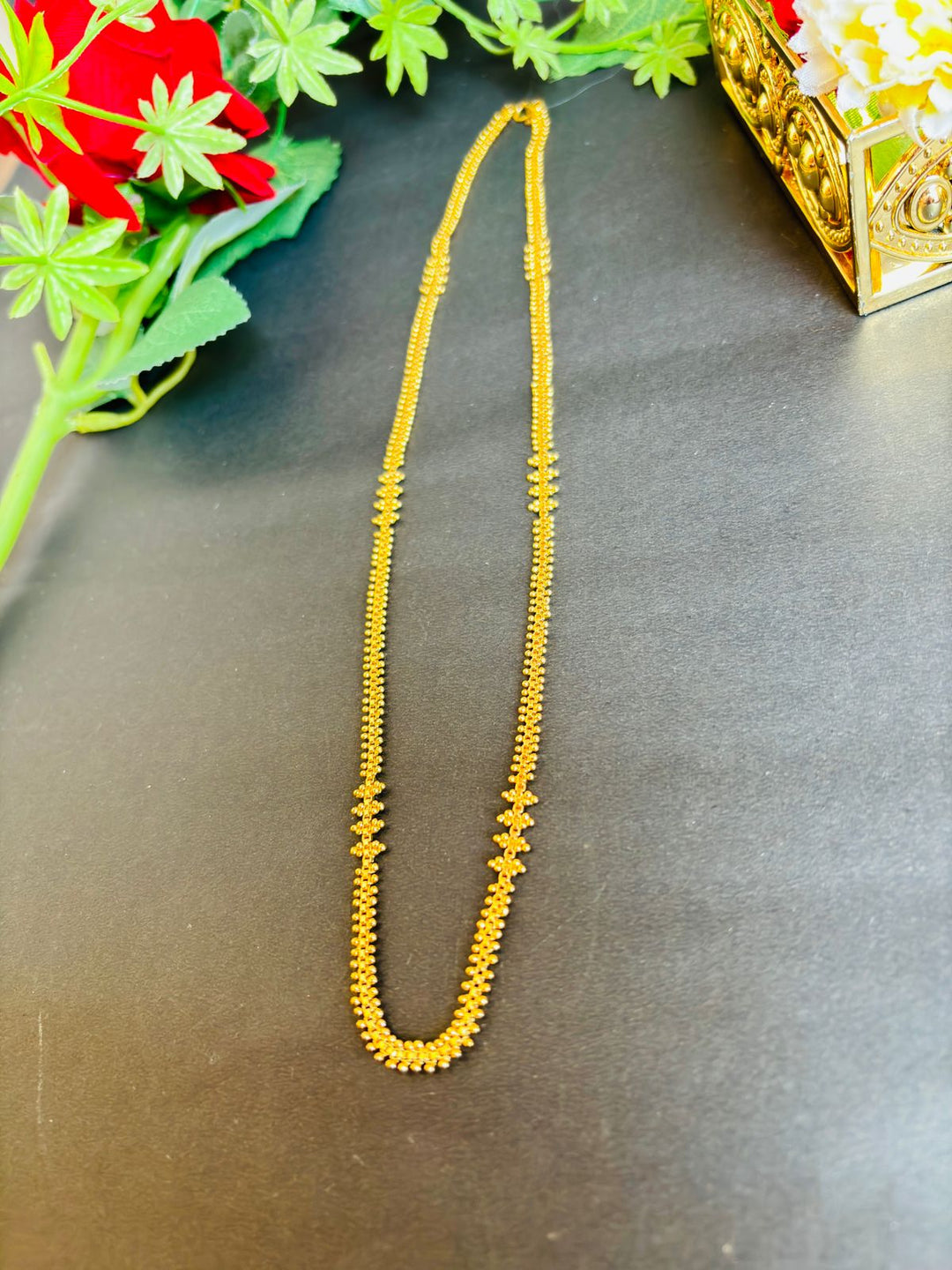 Mother Of Flowers Gold Plated long Chain