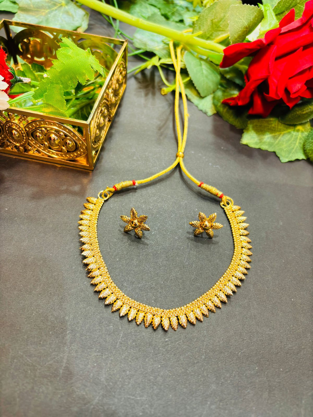 Patralekha Gold Plated Necklace Set