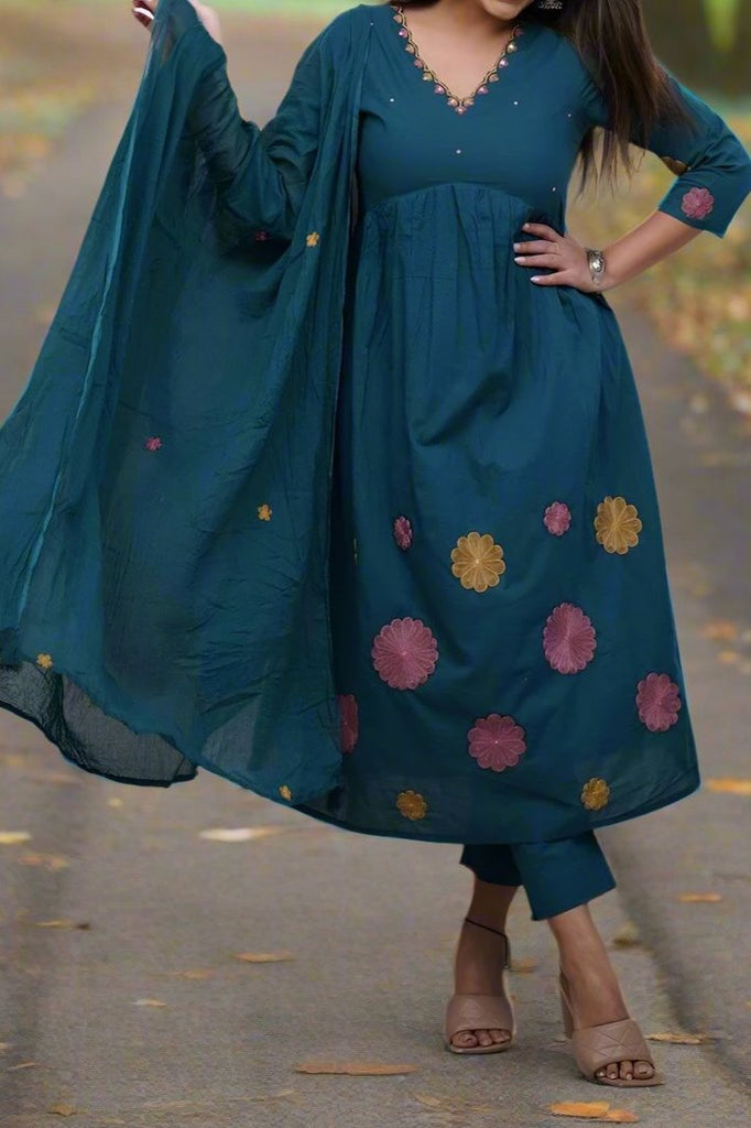 Oceans Of My Soul Cotton Kurti Set