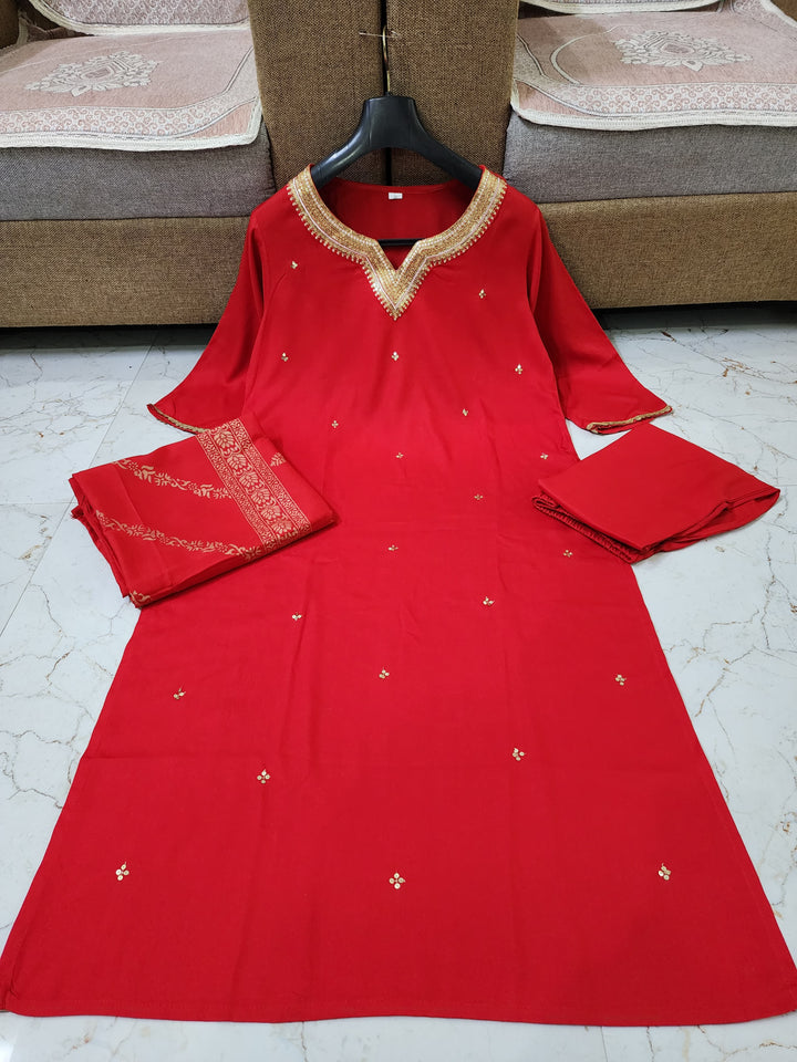 Meaningful Silence  Rayon Kurti Set