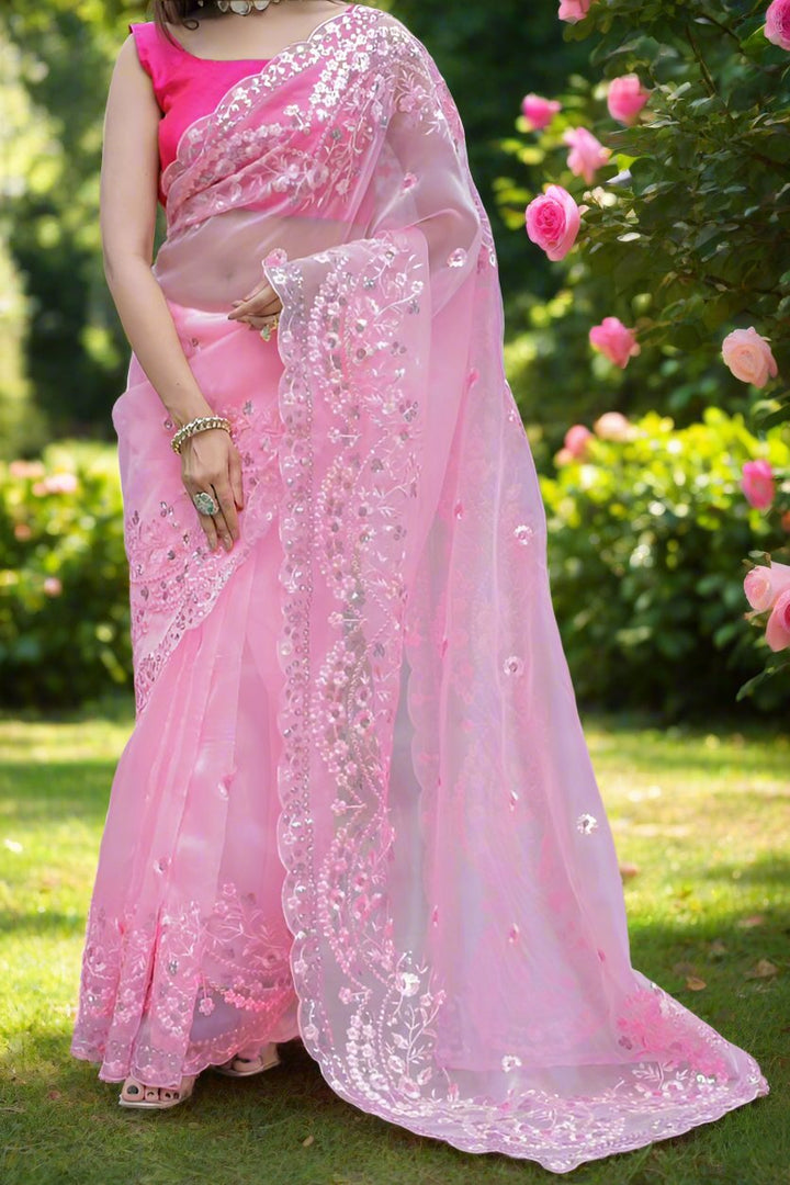 Magical Timeline Organza Saree