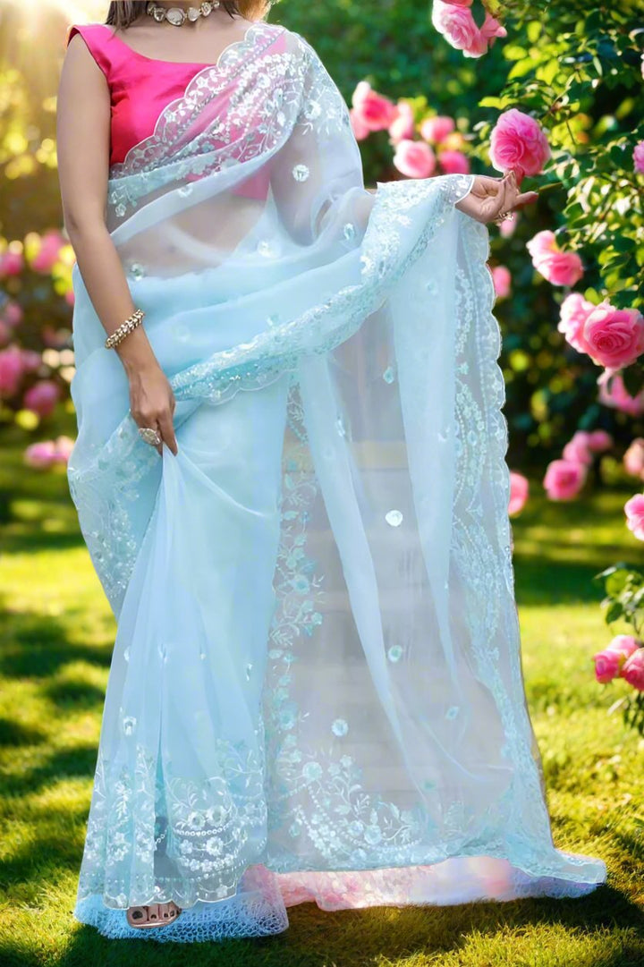 Magical Timeline Organza Saree