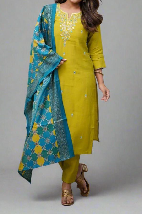 Glimpse Of Sunshine Rayon Kurti Set