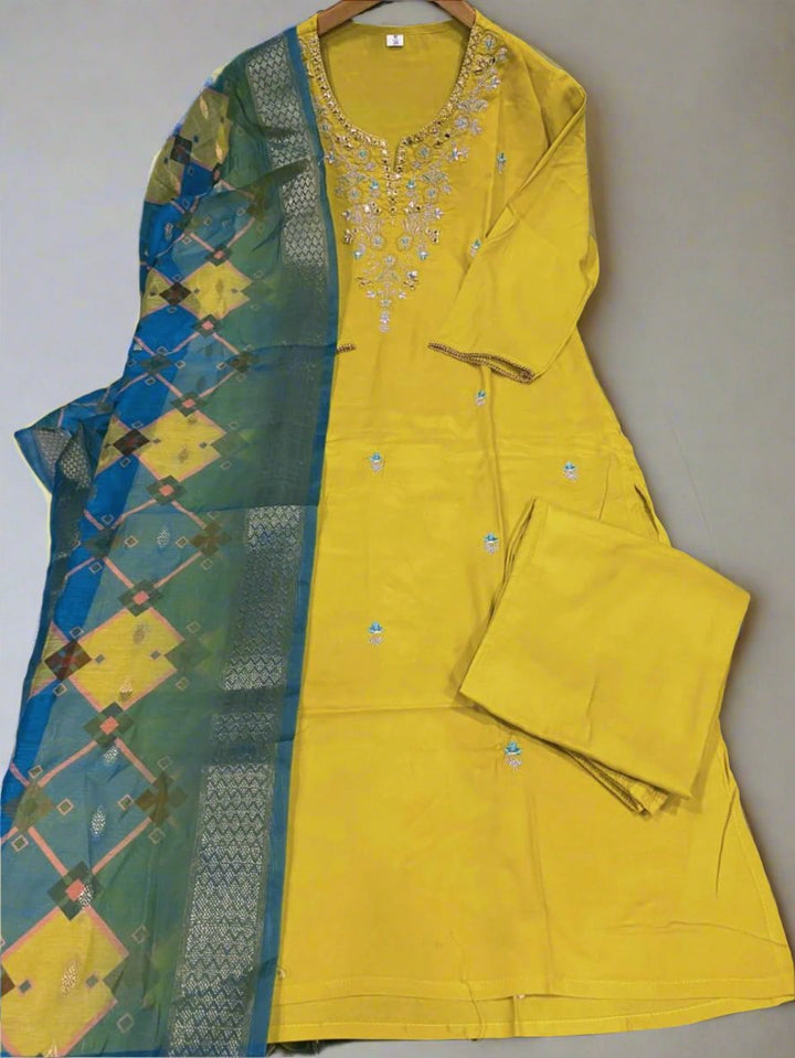 Glimpse Of Sunshine Rayon Kurti Set