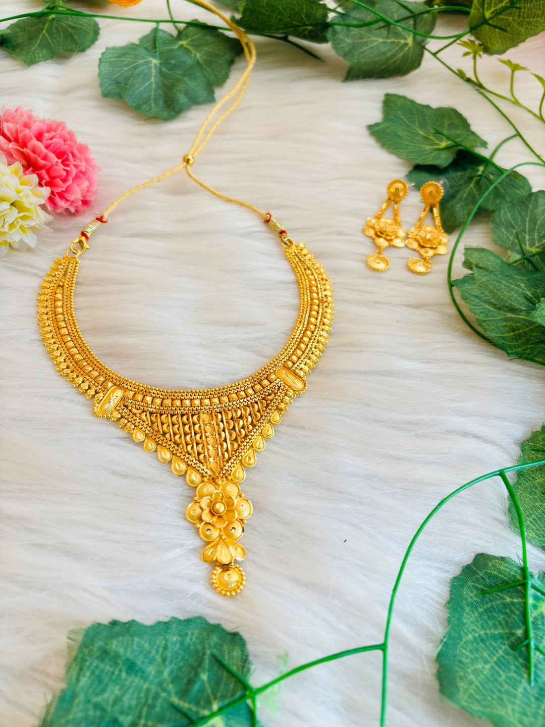 Rich And Bright -Gold Plated Necklace set