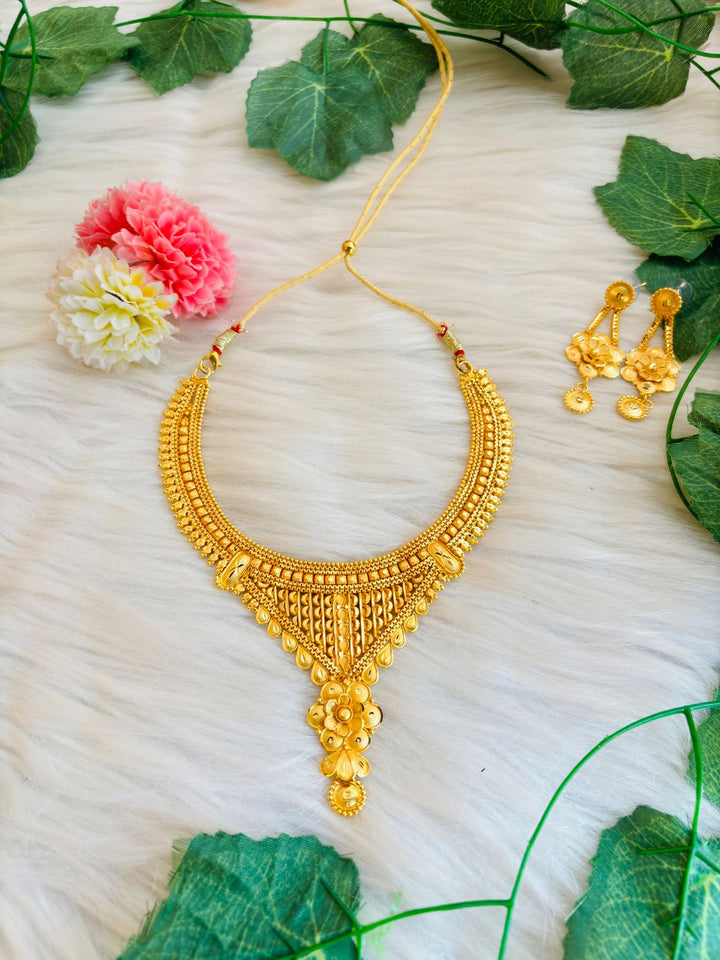 Rich And Bright -Gold Plated Necklace set