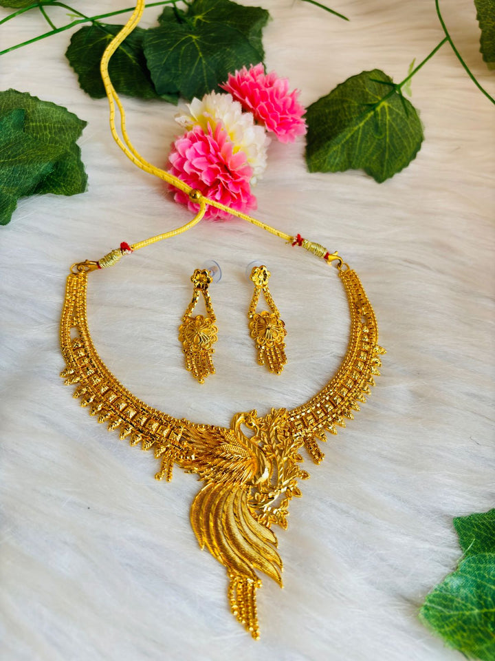 Royal Queen-  Gold Plated Necklace Set