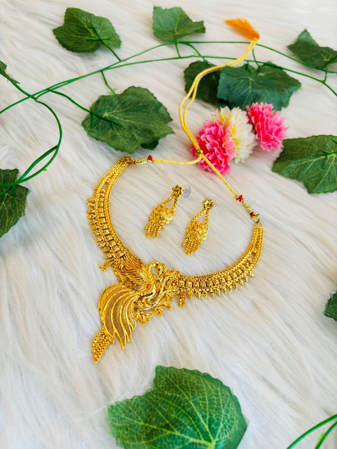 Royal Queen-  Gold Plated Necklace Set