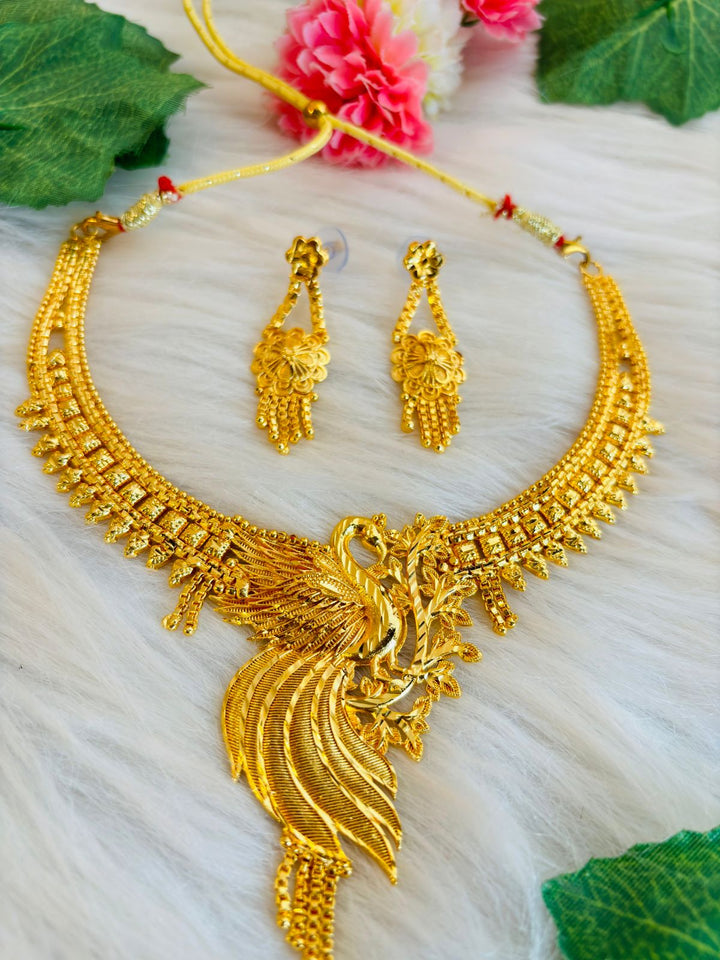 Royal Queen-  Gold Plated Necklace Set